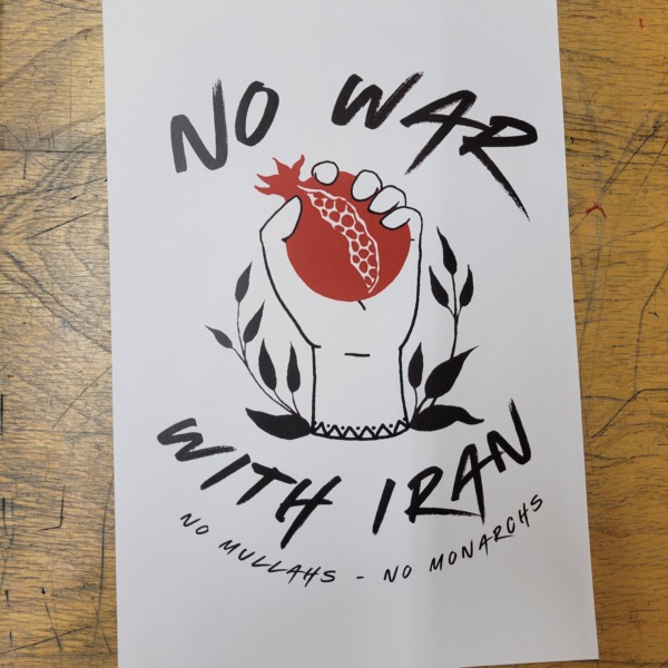 No War With Iran graphic