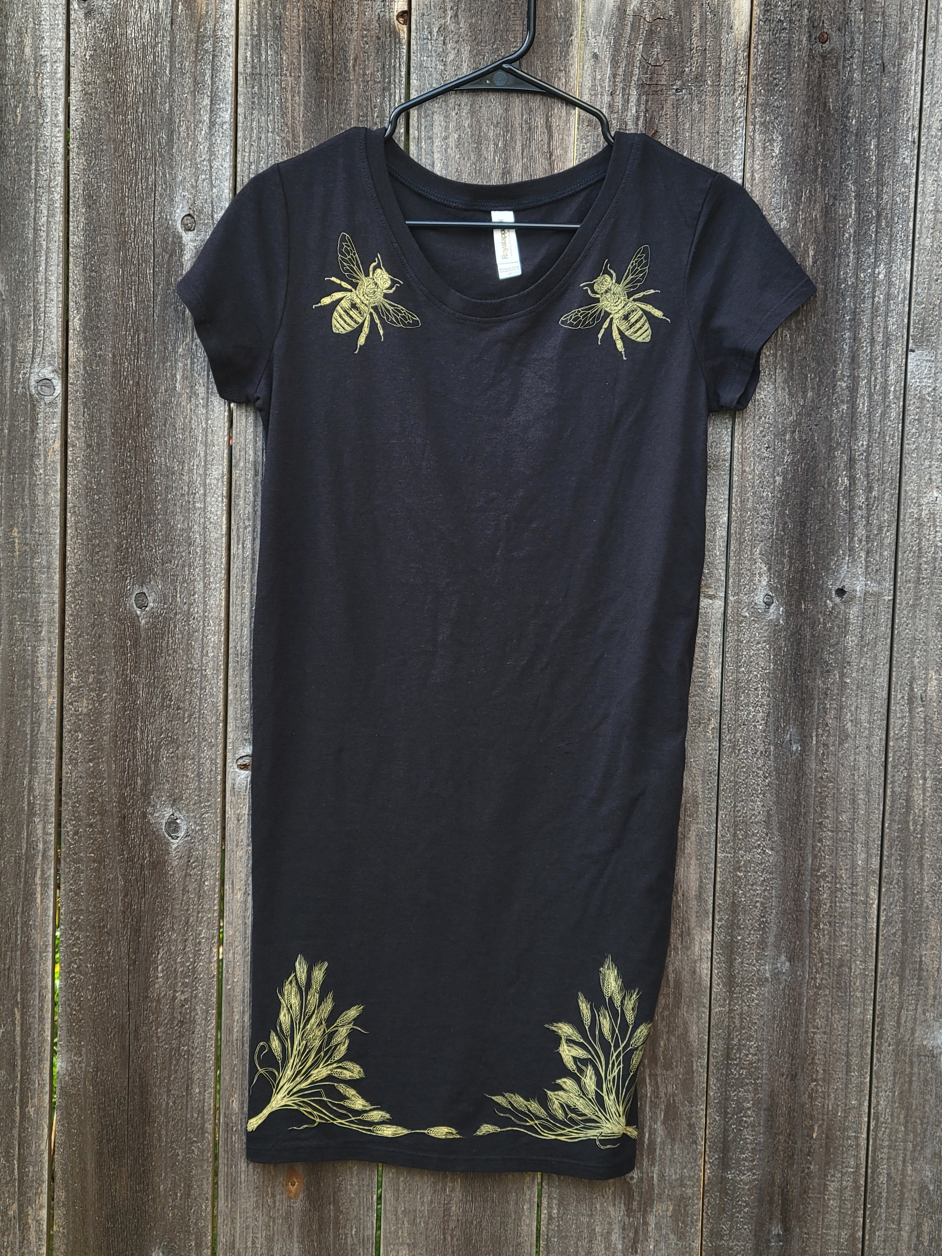 Bees, Wheat + Blossoming (A) medium dress