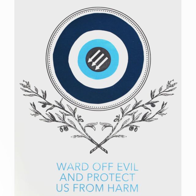 Also reprinted an updated version of my Char atchk screen print! 

 The evil eye, or char atchk in Armenian, is a curse believed to be cast by a malevolent glare, usually given to a person when they aren’t looking. The nazar, a blue amulet with an eye in the middle, is worn, carried or displayed to ward off this evil and protect us from harm. I have used this traditional symbol combined with the symbol of Antifa, anti-fascists, who do the work of warding off the evil of fascism and other forms of bigotry and hatred.

Three layer screen print.

#entangledrootspress #screenprint #evileye #charatchk #nazar #talisman #antifa #antifascist #olivebranch #antifascistaction #printmaking #entangledroots #threearrows #goodnightwhitepride #wardoffevil #swana