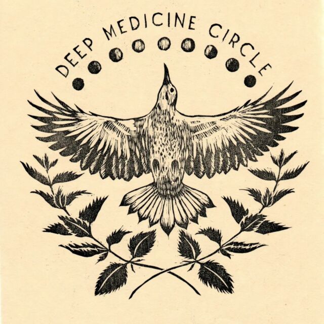 Excited to share this finished woodblock print that I created for @deepmedicinecircle

"The Deep Medicine Circle (DMC) is a WOC-led, worker-directed 501(c)(3) tax-exempt nonprofit organization dedicated to repairing critical relationships that have been fractured through colonialism. Starting from a place of correcting relationships between Indigenous and non-Indigenous people, we cultivate a culture of care to support the health and healing of people, and communities of plants and animals which are critical for our survival and thriving. 

We are a collective of farmers, elders, physicians, healers, herbalists, lawyers, ecological designers, scholars, political ecologists, educators, youth, storytellers and artists. We adhere to earth-based, Indigenous ecofeminist principles of organizing, with participatory governance structures and circles of decision-making. We understand the existential threat of climate change as the end-stage of colonial capitalist destruction and we innovate structural solutions based in cosmologies that can heal ruptured relationships to the web of life. We prioritize our Indigenous communities in their processes of healing through supporting campaigns and programs in rematriation, land back, uplifting Indigenous sovereignty and advancing decolonizing methodologies in scholarship and practice. We create opportunities for other groups marginalized through colonial structures to partner in this work while exploring structural solutions for health and vitality."

#printmaking #reliefprint #woodblock #woc #landback
#ecology #herbalism #storytelling #farmers #deepmedicinecircle #thrive #nettle #moonphases #flicker #basketweaving