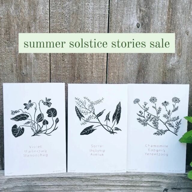 Happiest summer solstice all! 

To celebrate I'm having a stories sale mostly of the prints I made of the plants from the Pouys zine. These are handmade screen and relief prints (plants are relief and the text is screen printed). There are so many that it's honestly easier for me to post them here rather than add them individually to my online shop.

Prints are 6" x 9" and are 20- each. Shipping and handling is 4- for all domestic orders. Dm to claim so I can confirm that it is still available, but there are multiple of each (praise printmaking). 

I may post some misprint patches and prints on paper at the end as well. 

I have an appointment on Thursday to go into the shop and print more of the zines as well! My collaborator Palig has some still available in their online shop at armmad.com and my other collaborator @29cents has some with them in Armenia to be picked up in person. I'll make a post when they are available to order from me. Thanks for the support everyone! 

#entangledrootspress #printmaking #reliefprint #screenprint #plantsofarmenia #pouys #summer #summersolstice #armenia #handmadeprints