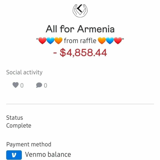 I am completely astounded by the amount of support, entries and donations we had for this raffle! We raised $4,858.44!!! This is over double what I had hoped for when setting it up. Everything raised was just sent over to @all_for_armenia today so they can continue to do the important and necessary work of supporting displaced and affected individuals and families from the attacks by Azerbaijan. The money we all raised is going to make a tangible impact in people's lives. Thank you so so much to the wonderful artists, creators, and visionaries who donated their work to this raffle. It wouldn't have been possible without you! 

💫💫💫

The winner of basket #1 is:
@c_mo_madrone

💫💫💫

The winner of basket #2 is:
@serdakio 

💫💫💫

Congratulations!!! I will reach out to winners and artists to coordinate items being shipped and contacts for the virtual reading/session. 

Once again, we are stronger together and I am so thankful for my community near and far. Hokis, comrades, thank you. ❤️💙🧡

#standwitharmenia #hayastan #swanaartists #allforarmenia #strongertogether #artasresistance #allempiresfall #weareallwehave